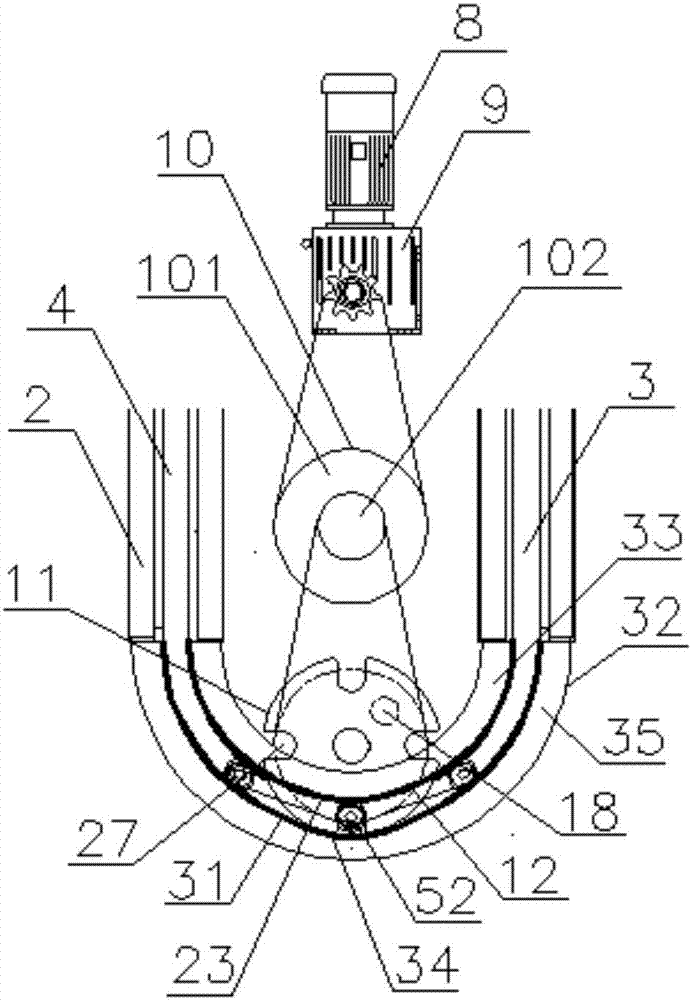 Three-dimensional mechanical parking device structure and outer rail driving device