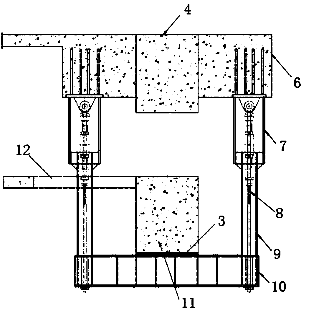 Shock insulation layer prestress tensile device