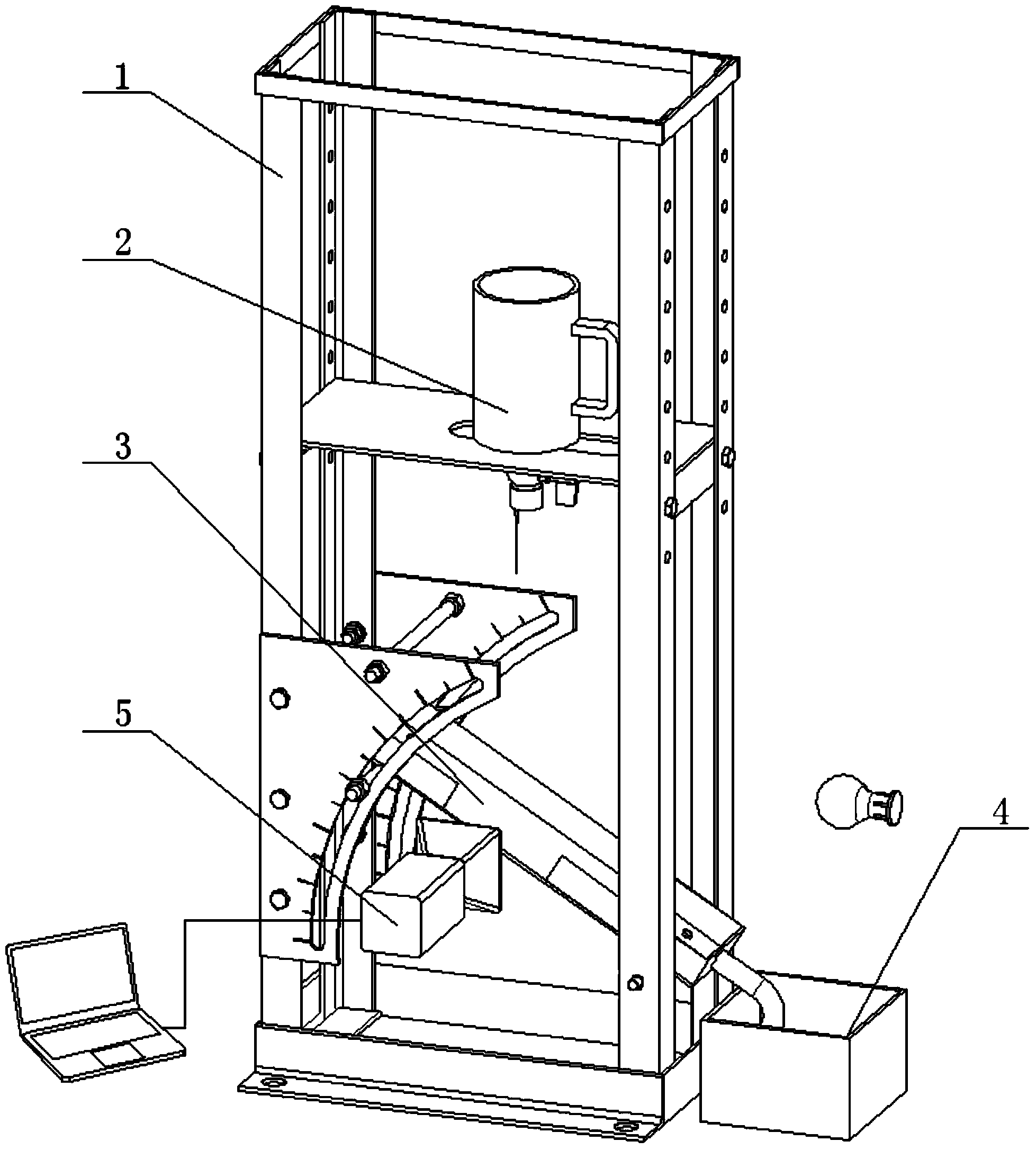 Liquid drop and solid plate oblique collision testing device