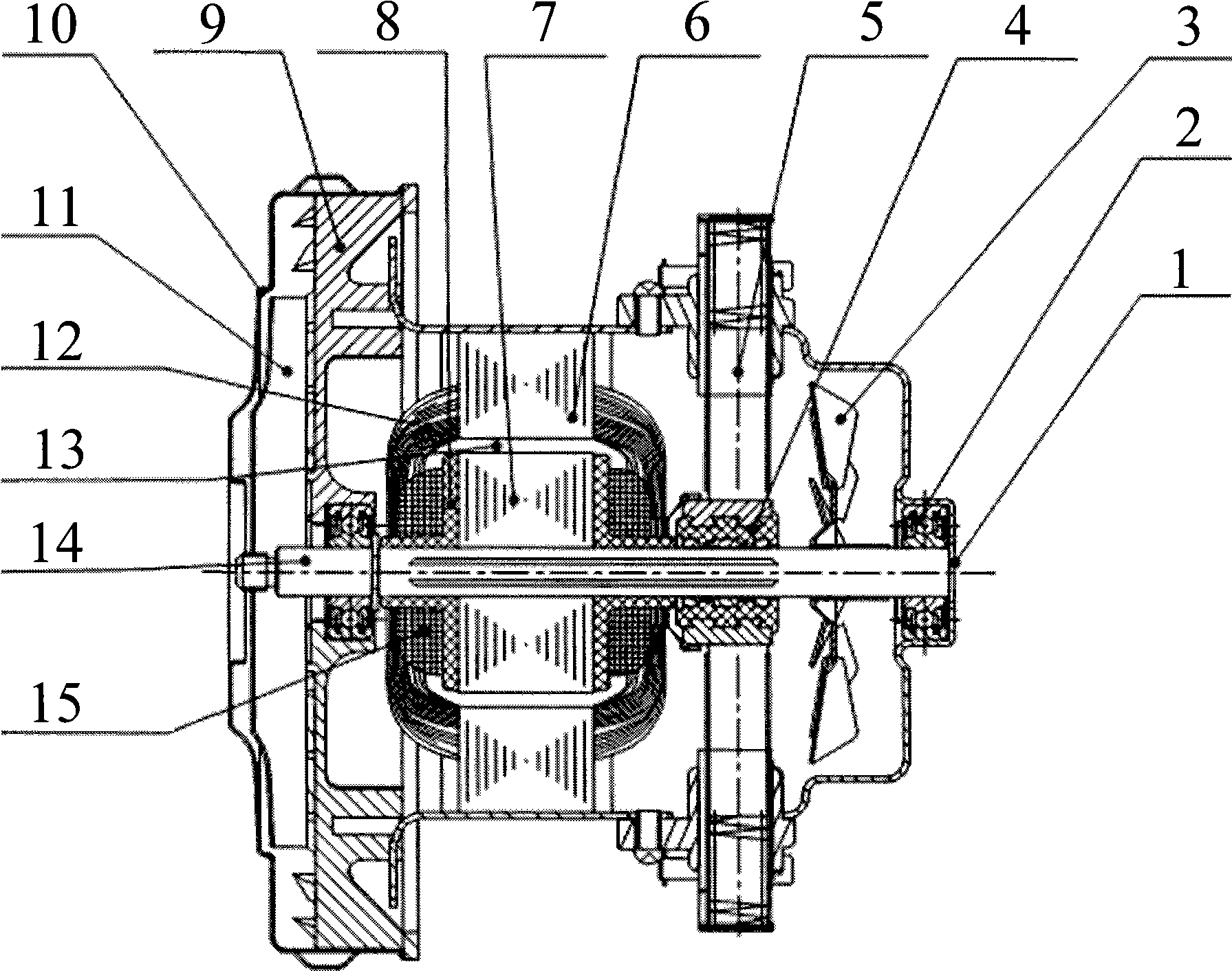 Motor for dust collector