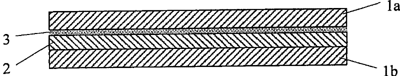 Sandwich anti-fake element containing magnetic film, paper products containing the element and manufacturing method thereof