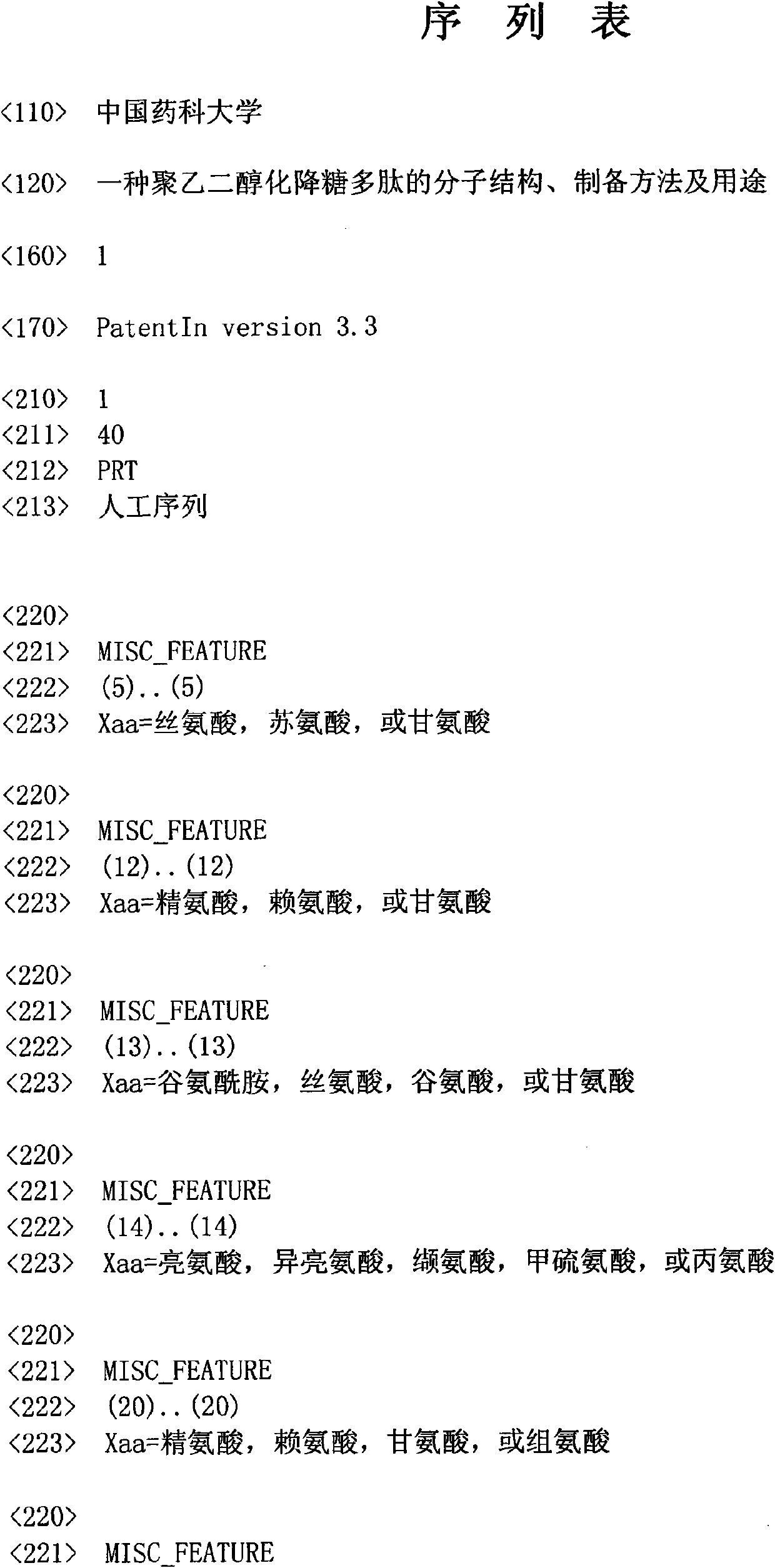 Pegylation hypoglycemic polypeptide and preparation method and application thereof