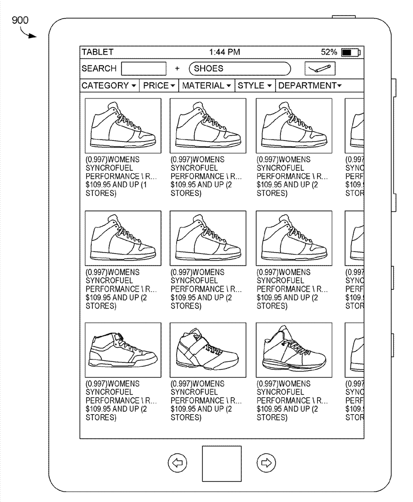 Visual search using a pluraligy of visual input modal