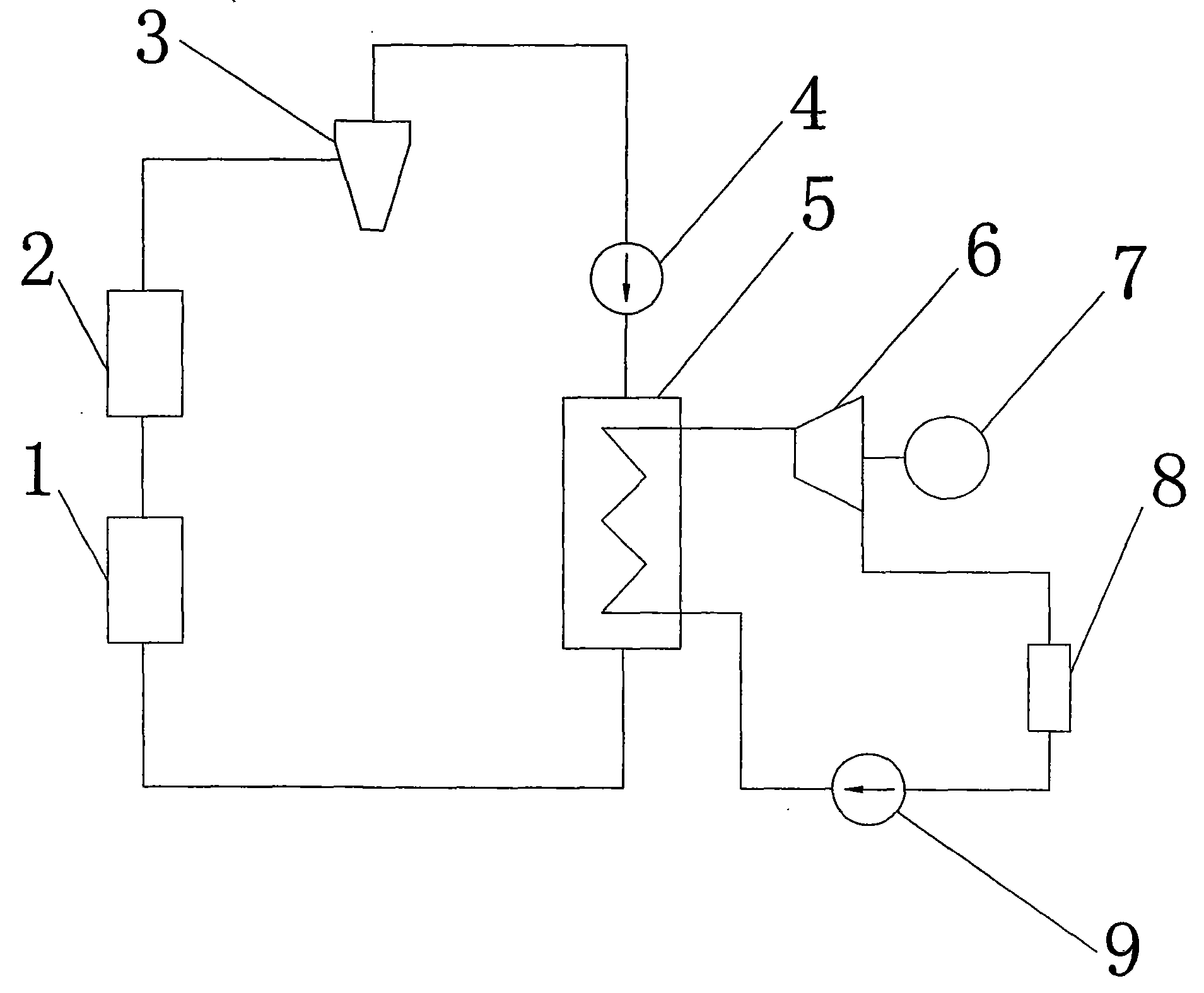 Recovery method of blast furnace slag water residual heat and system thereof