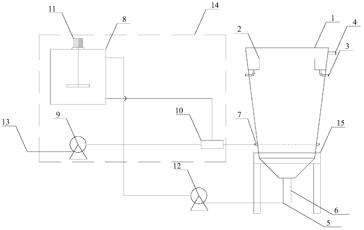 Suspended media layer filtration system based on hydraulic fluid layer formation