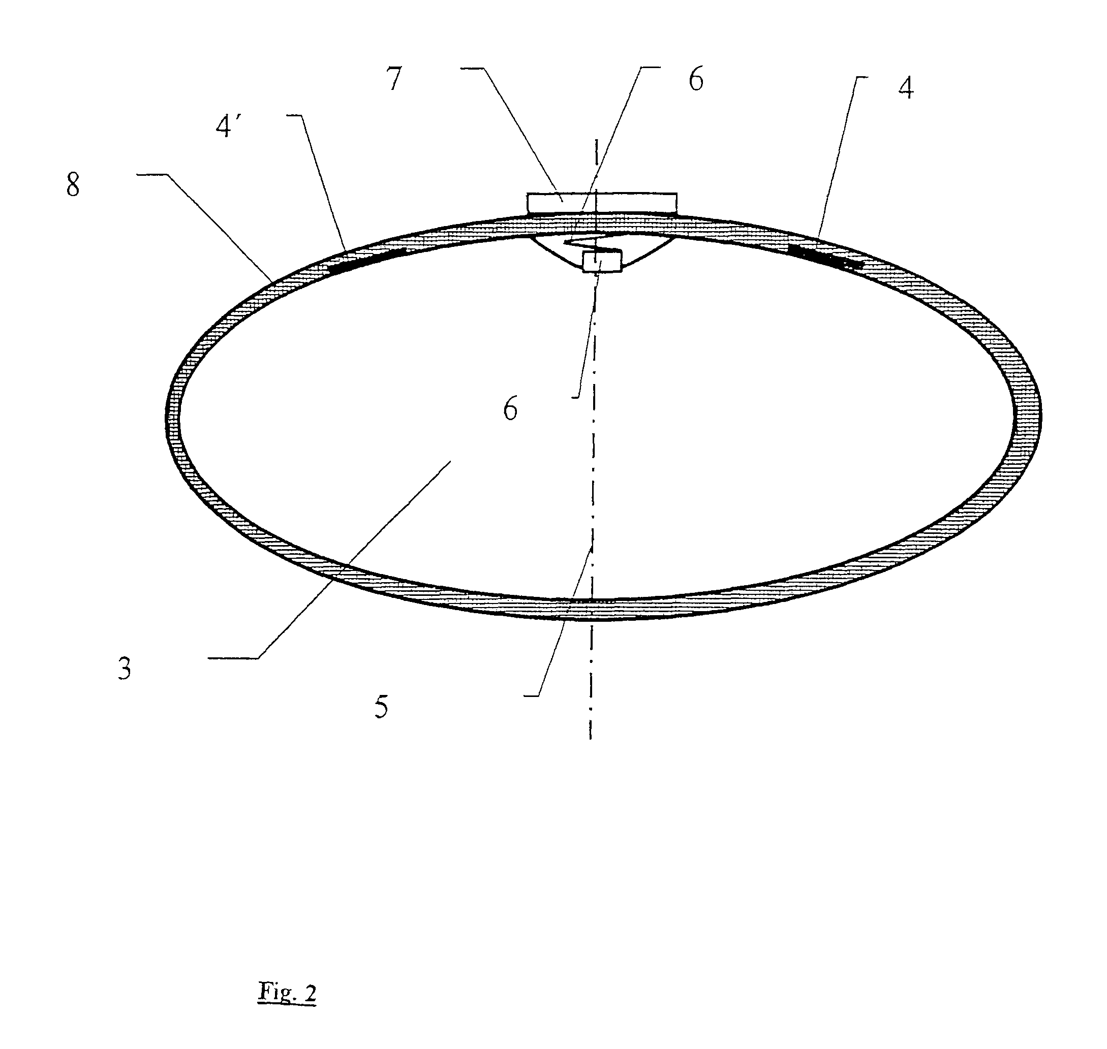 Device for measuring the body core temperature