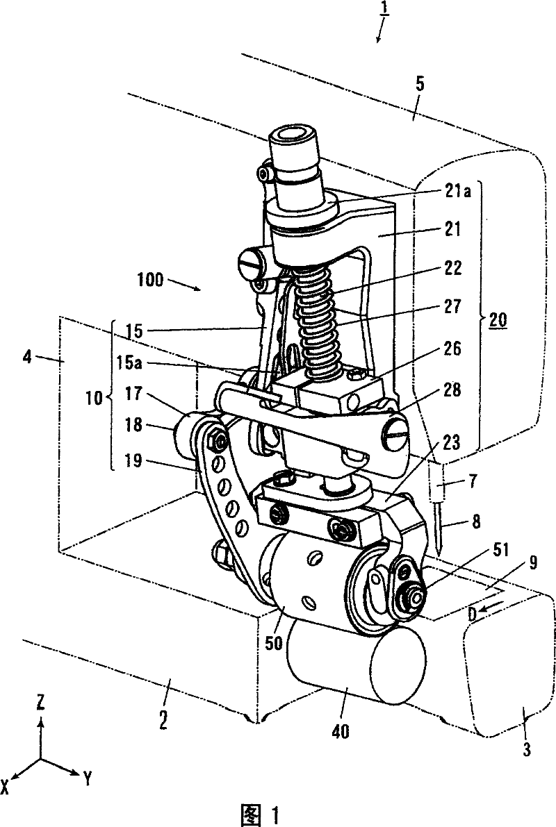 Pulling device of sewing machine