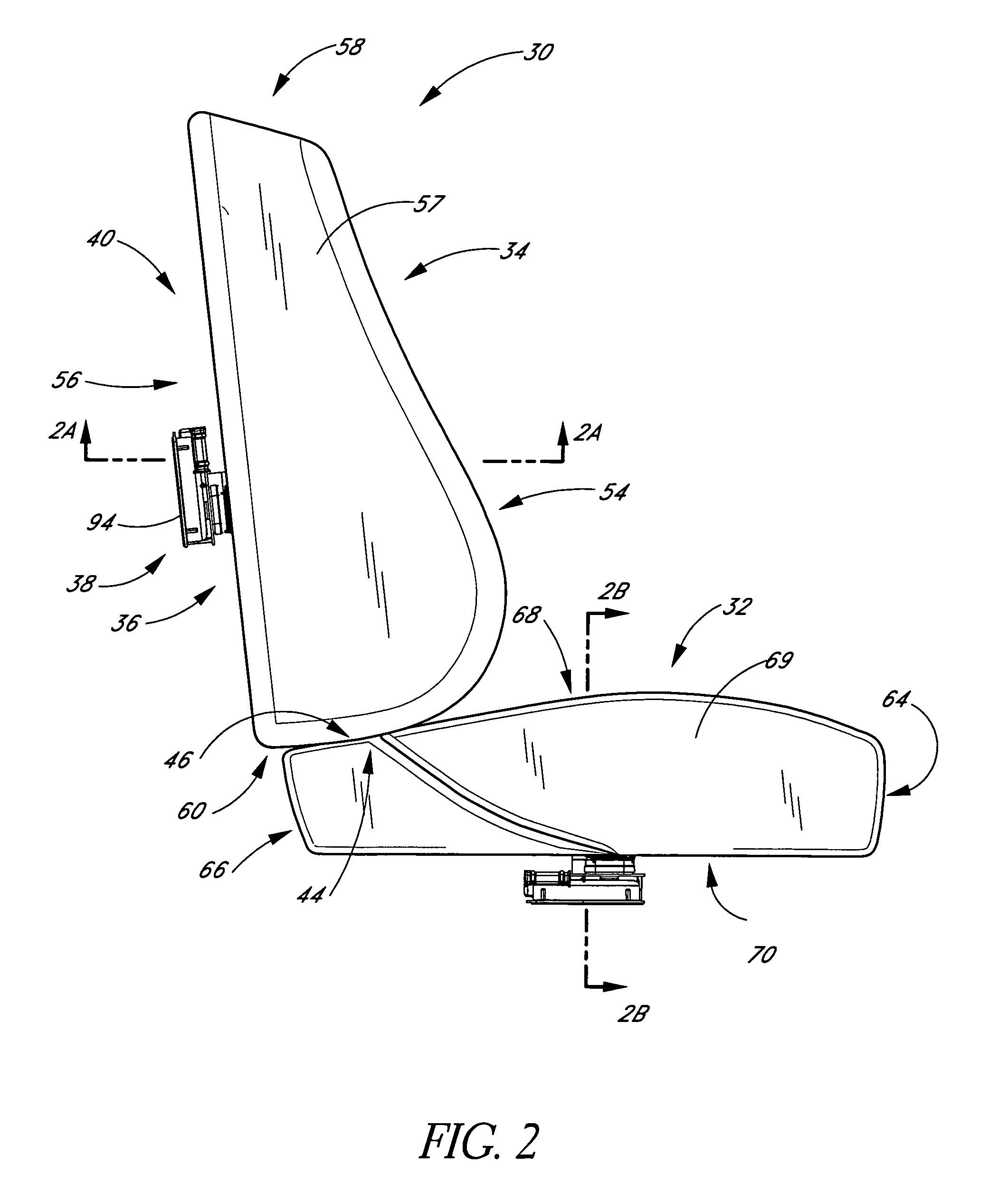 Tie strap for climate controlled seat