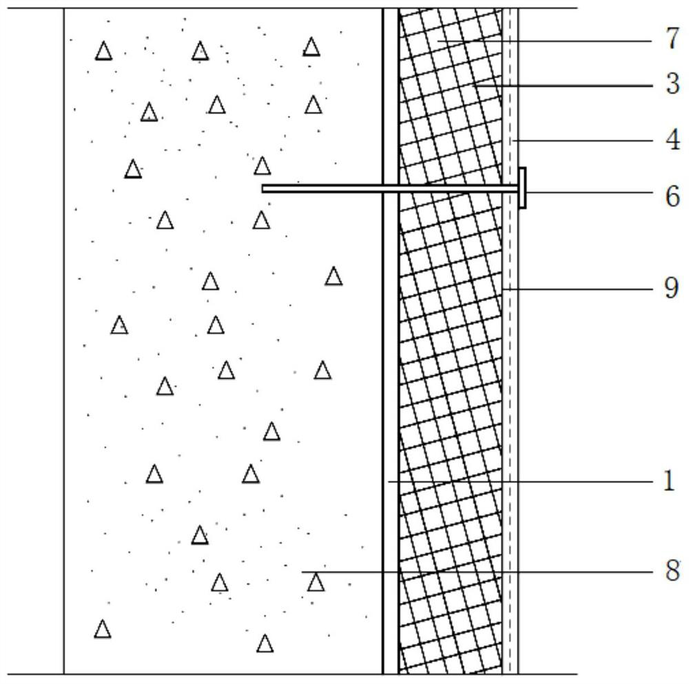 Reinforced points warehouse structure disassembly-free energy-saving composite thermal-insulation formwork