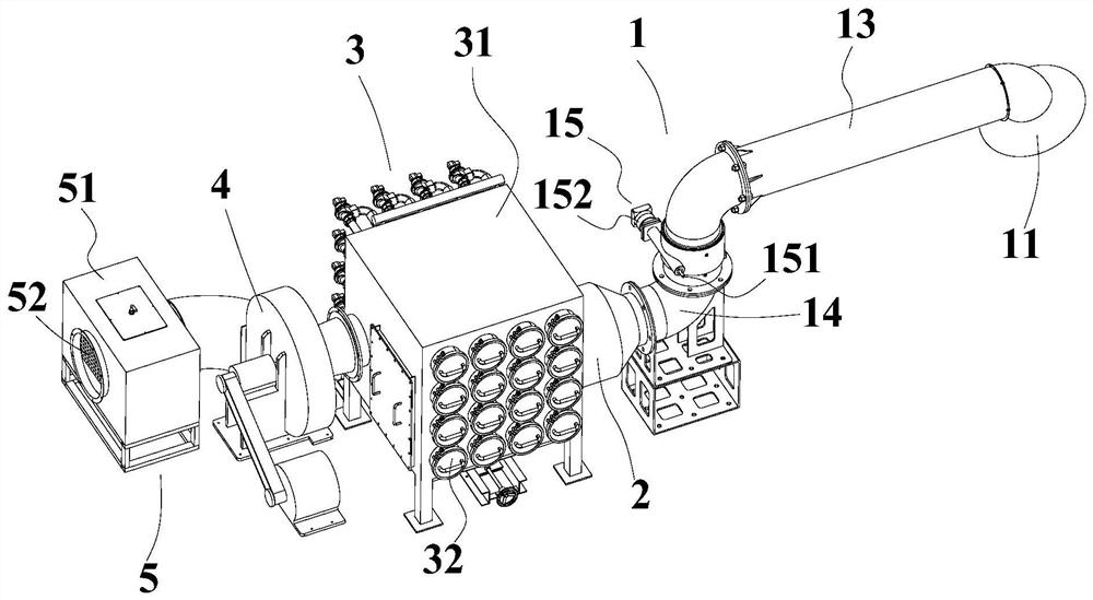 Built-in fire smoke decontamination device