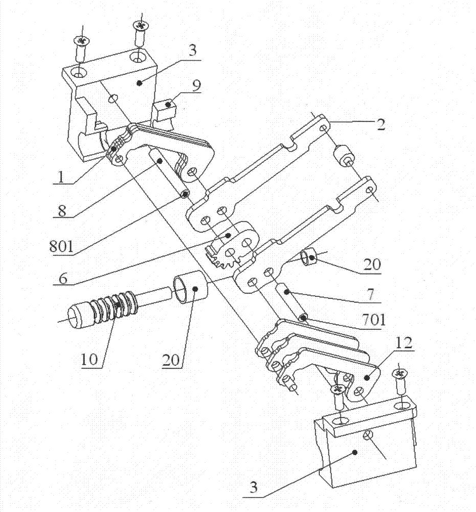 Locking connecting device, LED (Light Emitting Diode) screen box and LED display screen