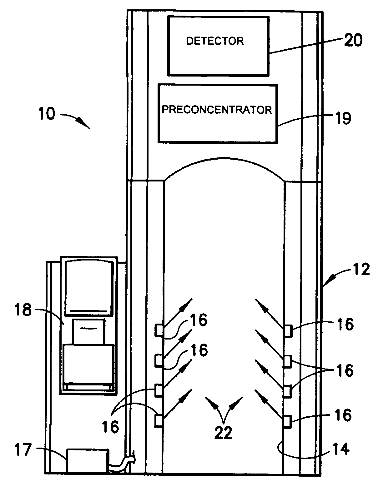 Particle sampling preconcentrator