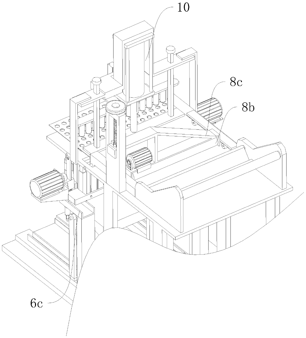 Continuous die cutting and arranging equipment for polaroids and production technology thereof