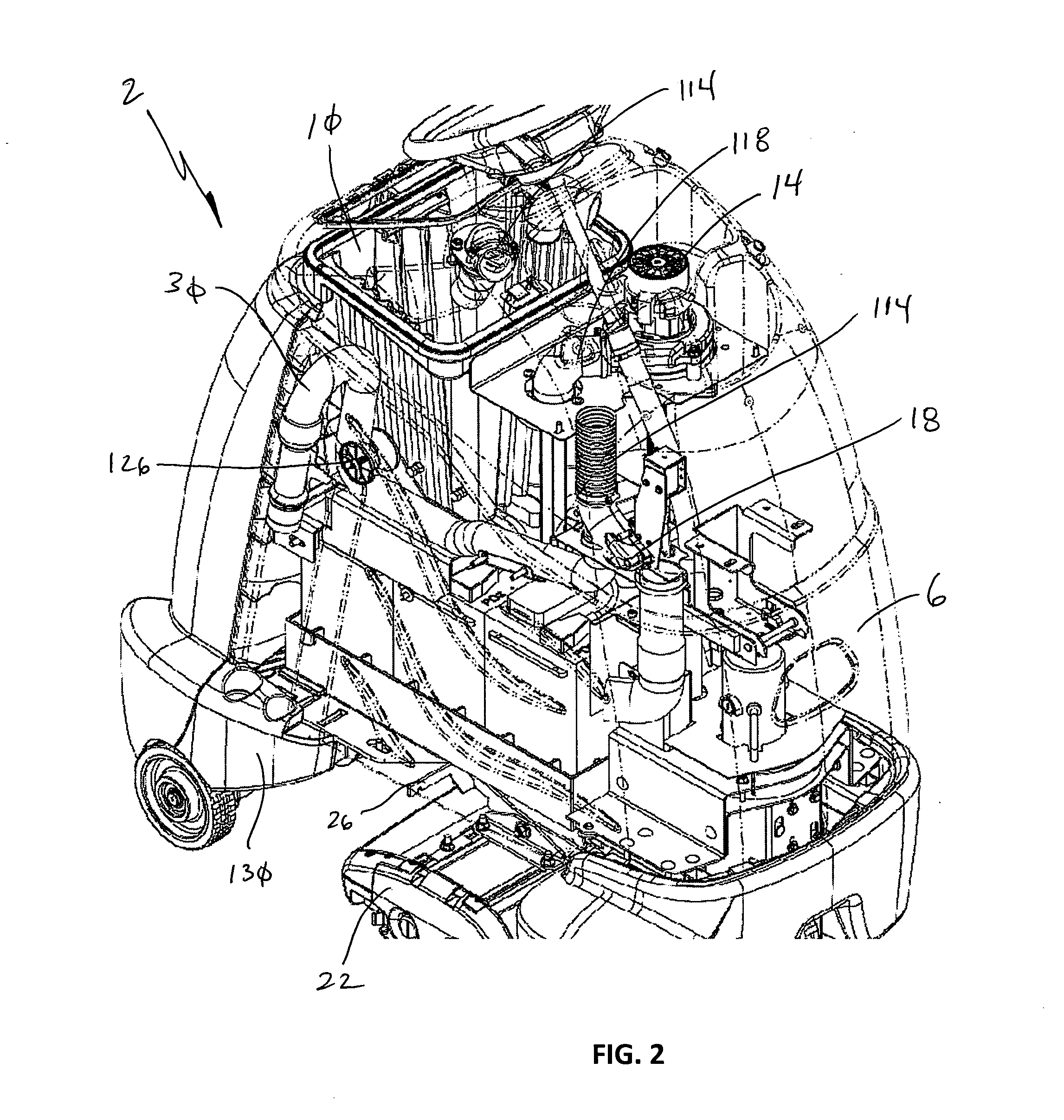 Floor cleaning apparatus employing a combined sweeper and vaccum assembly