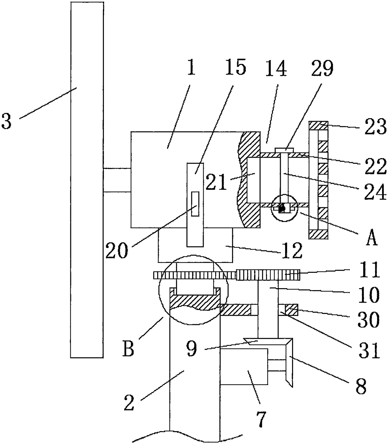 Wind power generation equipment capable of automatically adjusting direction