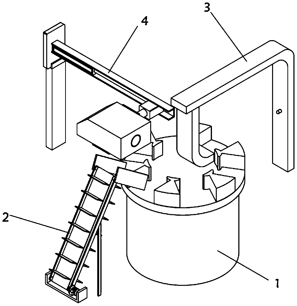 Loading and unloading integrated cigarette bar two-dimensional code detection device