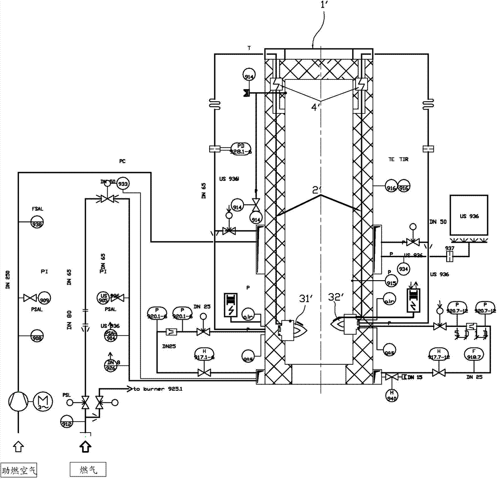 Combustion-supporting air conduit and stainless steel hood-type annealing furnace with same