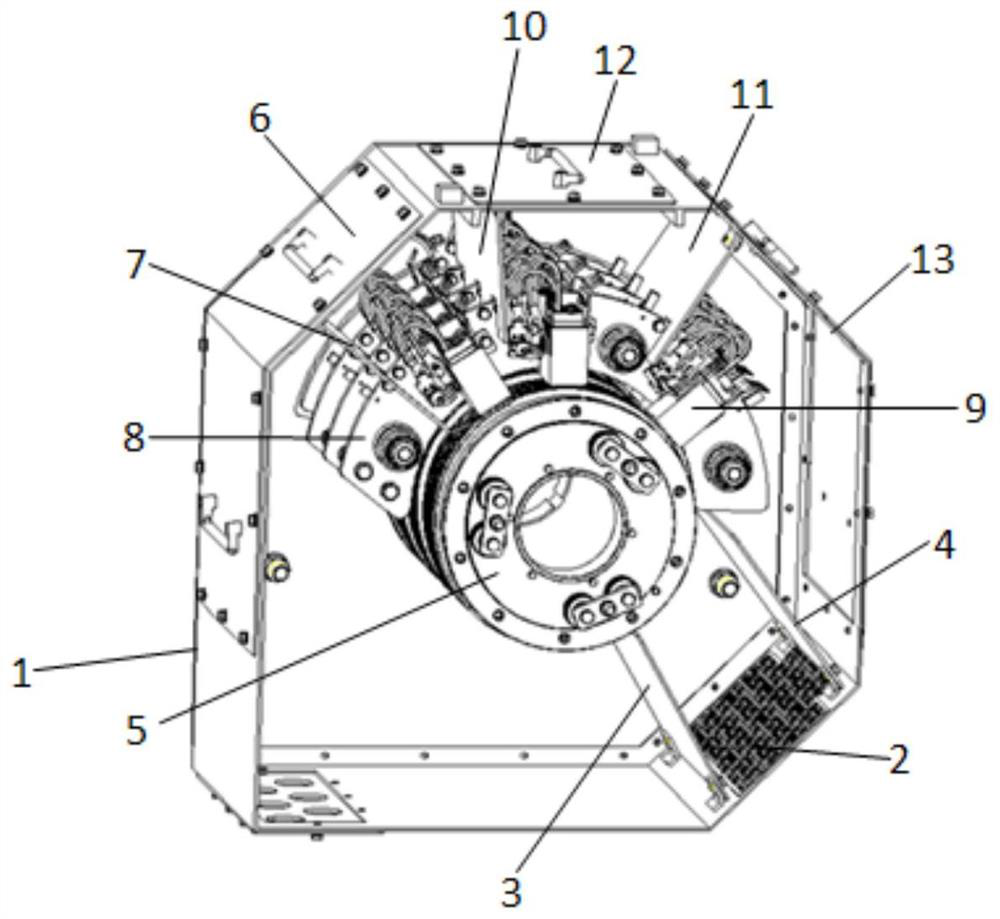 Doubly-fed wind generator slip ring chamber cooling structure