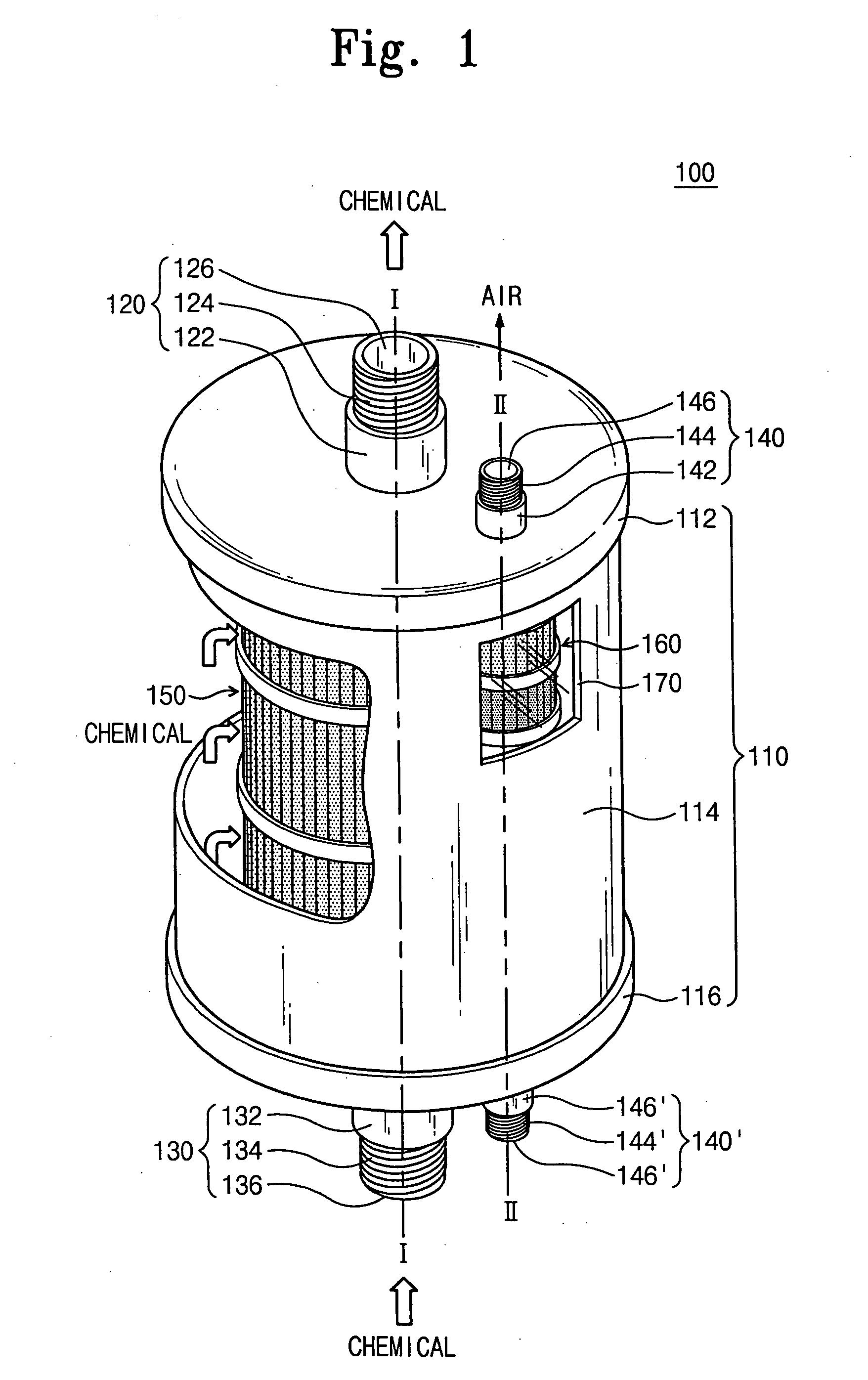 Chemical filter unit