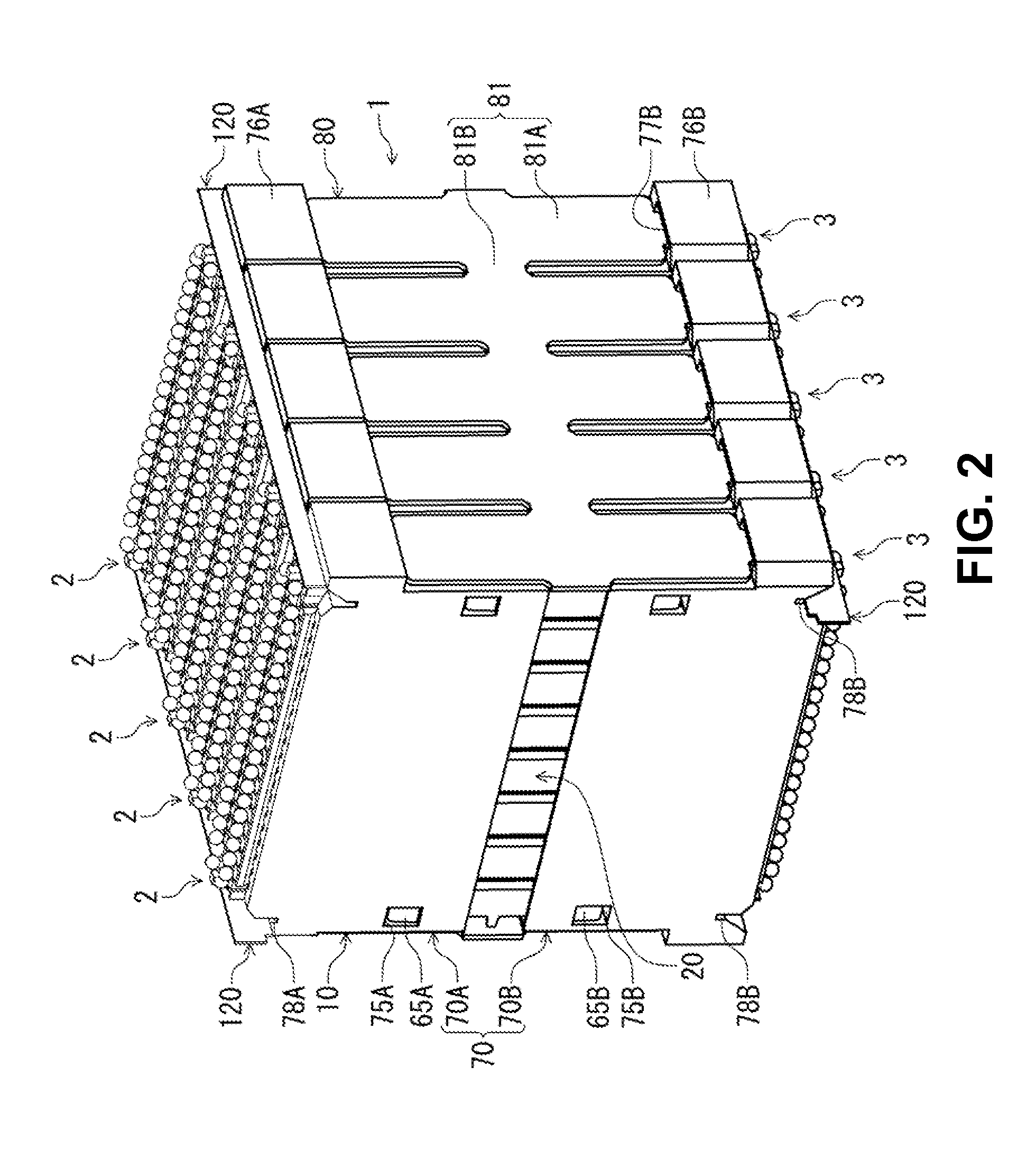 Intermediate electrical connector and electrical connector assembled component