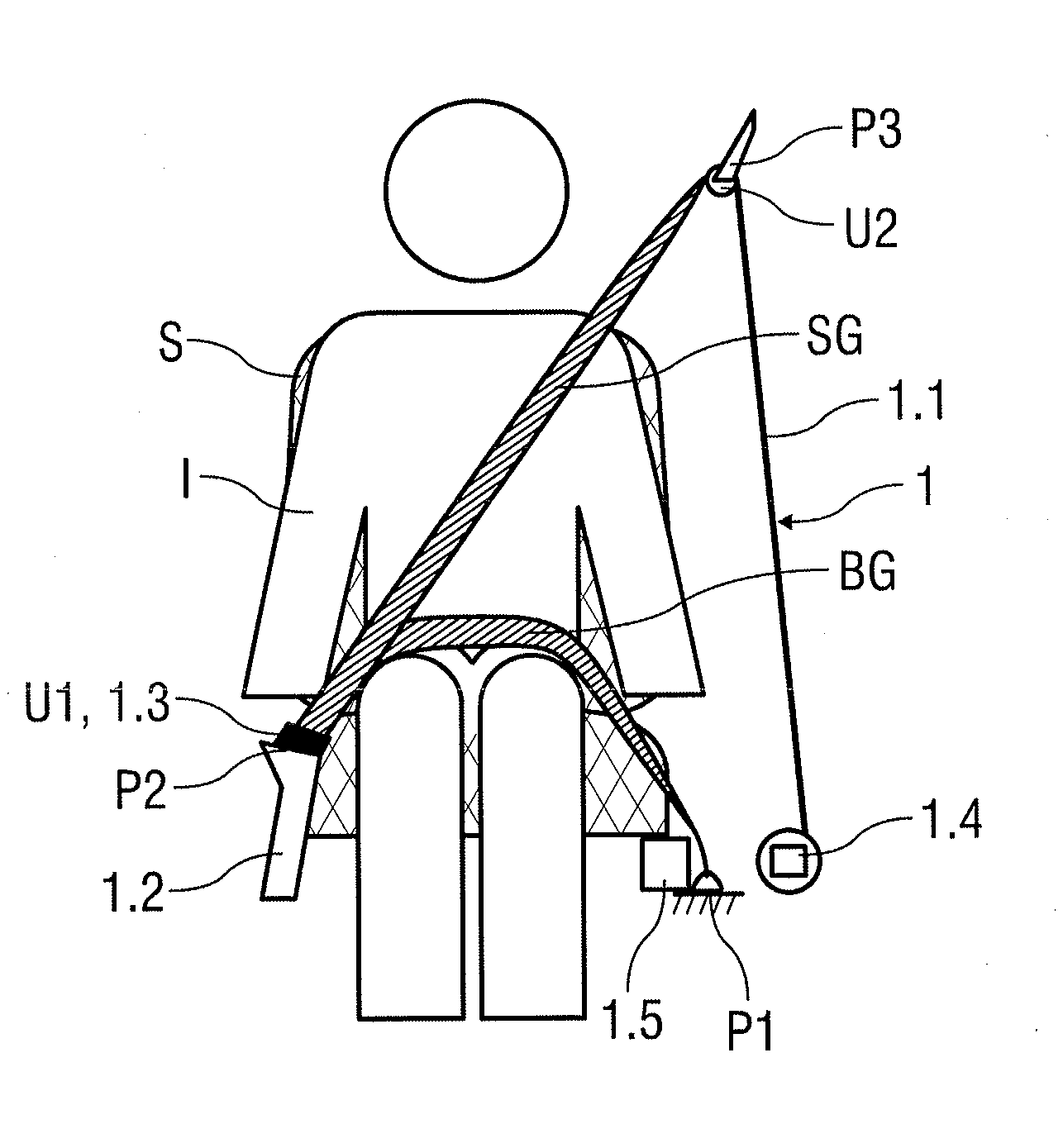 Safety Belt for a Vehicle