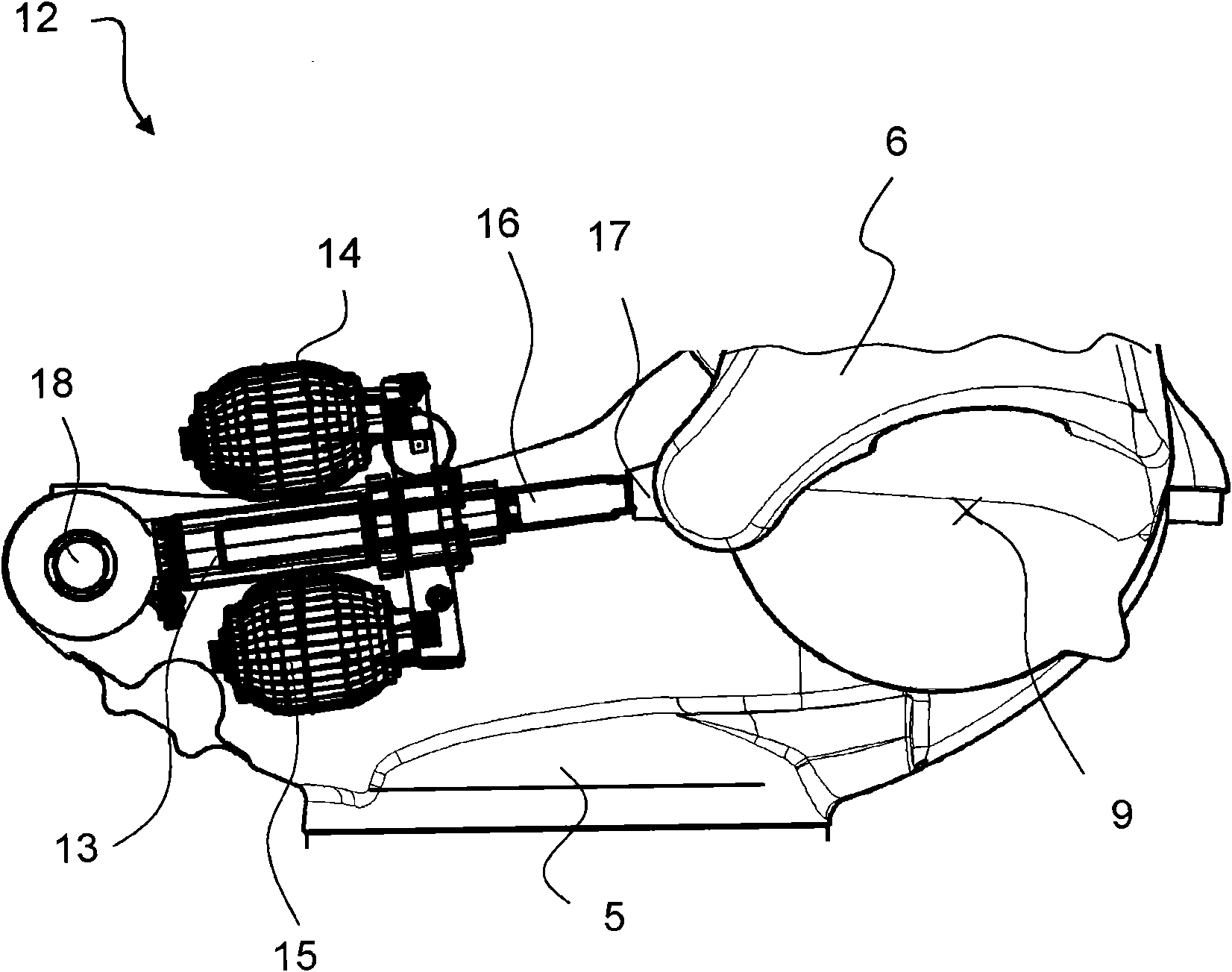 Industrial robot with weight balancing system