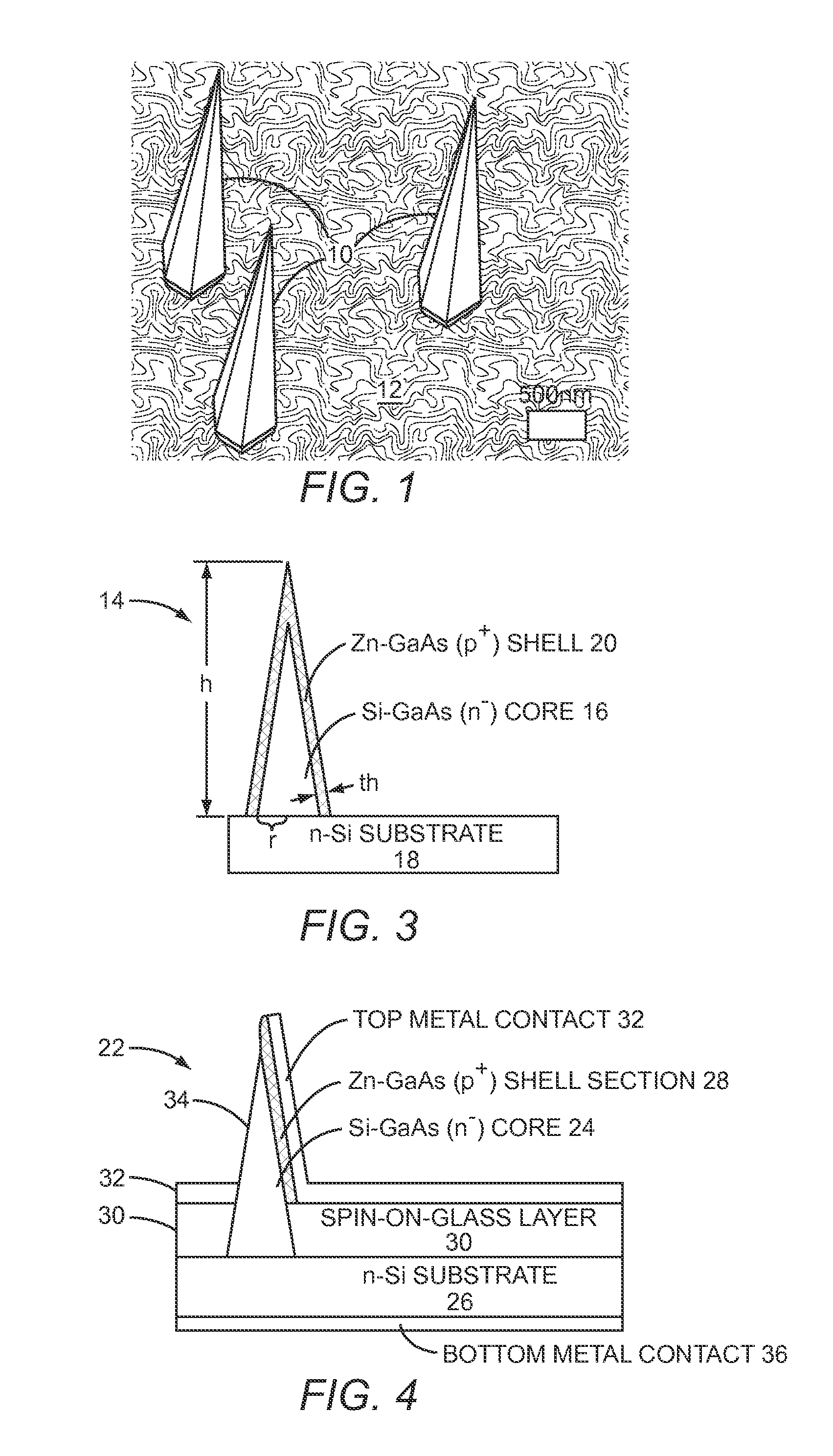 Nanoneedle plasmonic photodetectors and solar cells