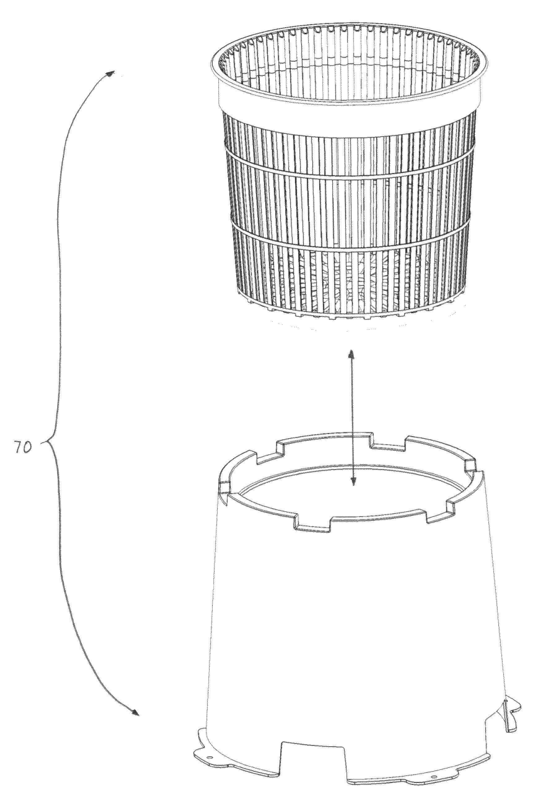 Plant container assembly and method