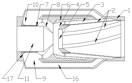 A secondary return type filter joint