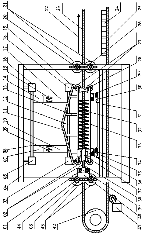 Suspension type lateral deviation preventing conveyer belt degaussing rack device