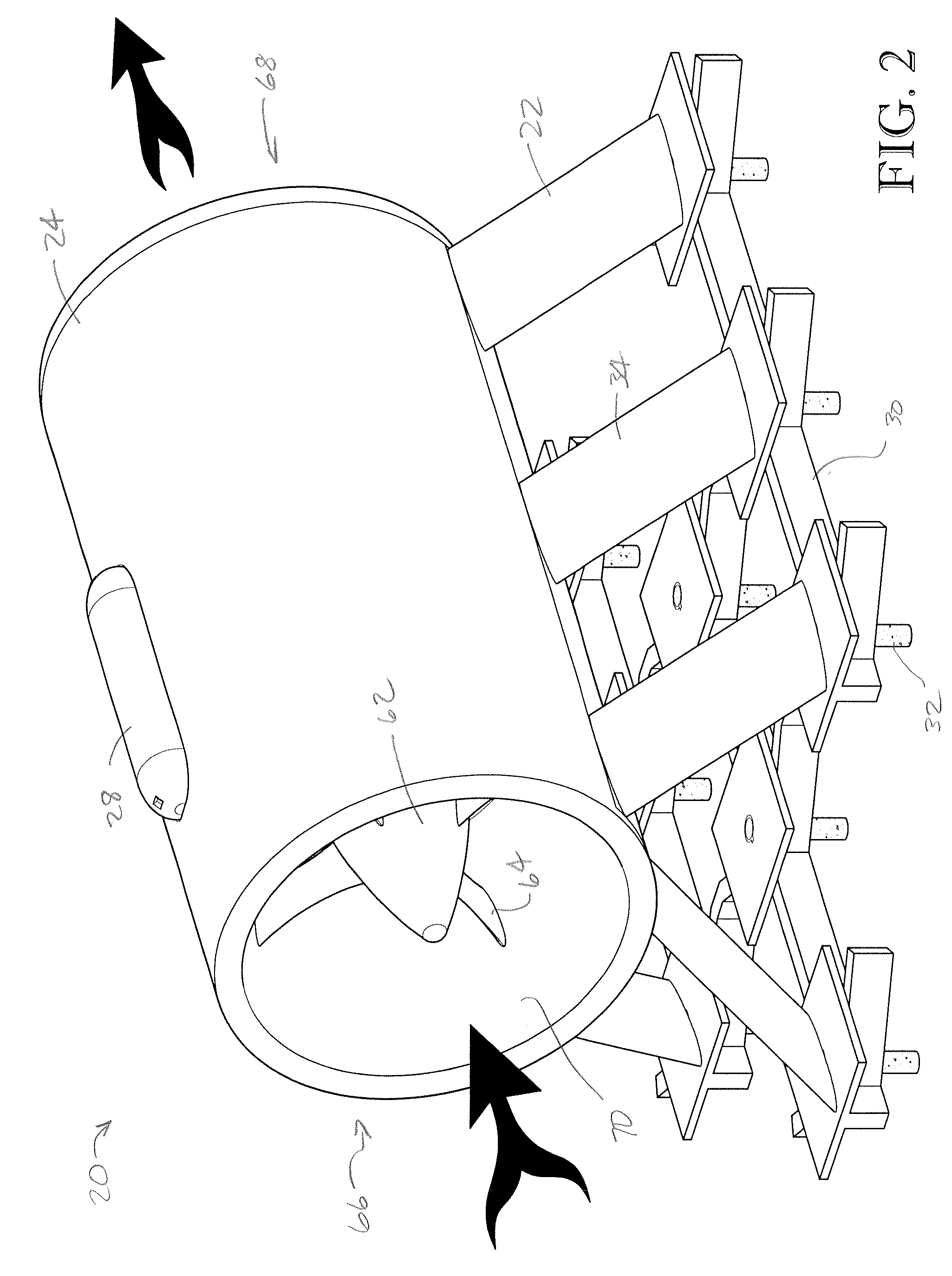 Subsea turbine with a peripheral drive