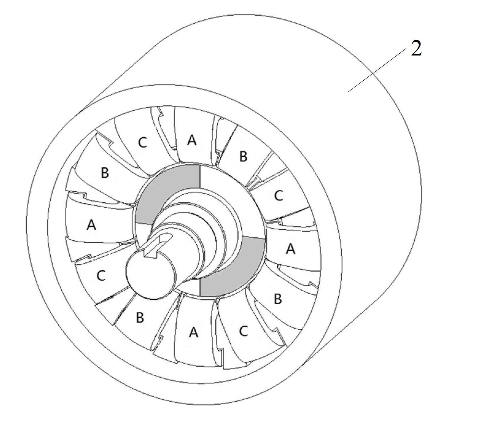 Polyphase permanent magnet motor with leakage reactance adjustable structure