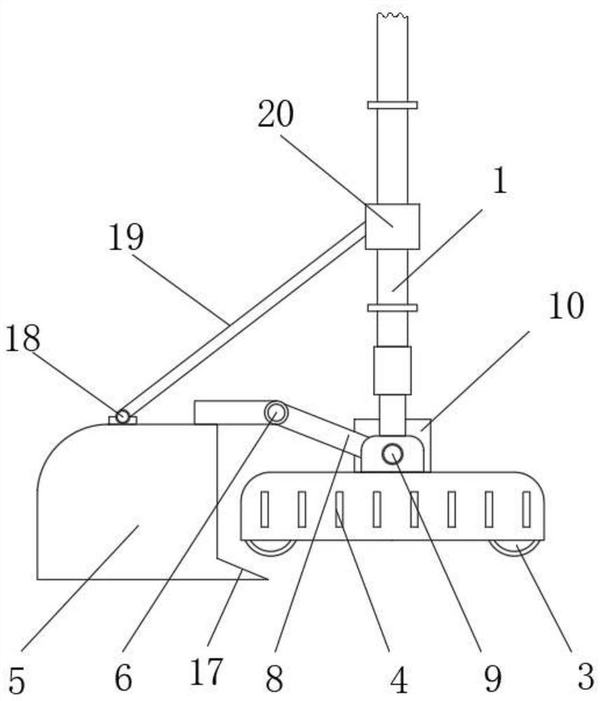 Swimming pool bottom garbage cleaning device