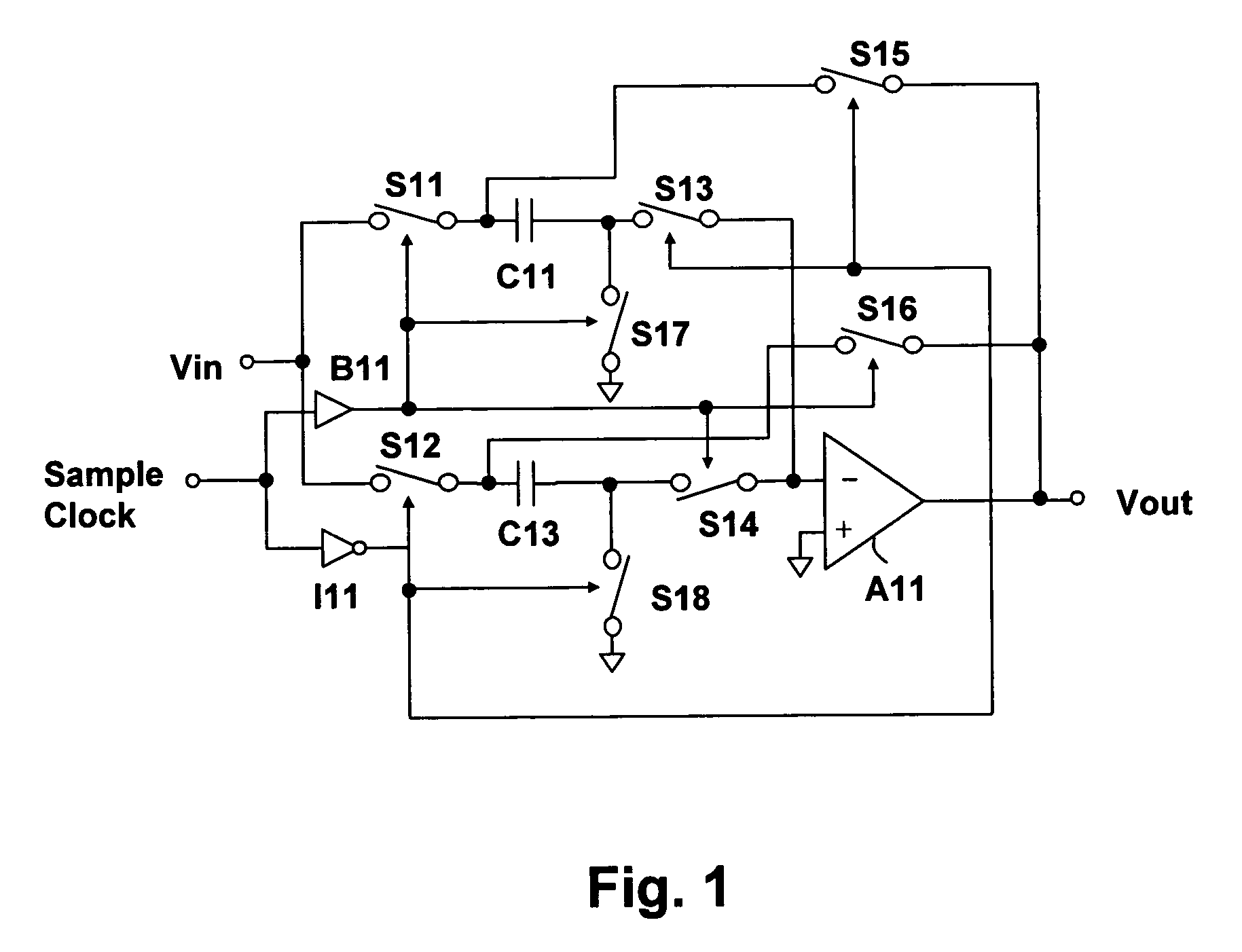 Switched-capacitor sample/hold having reduced amplifier slew-rate and settling time requirements