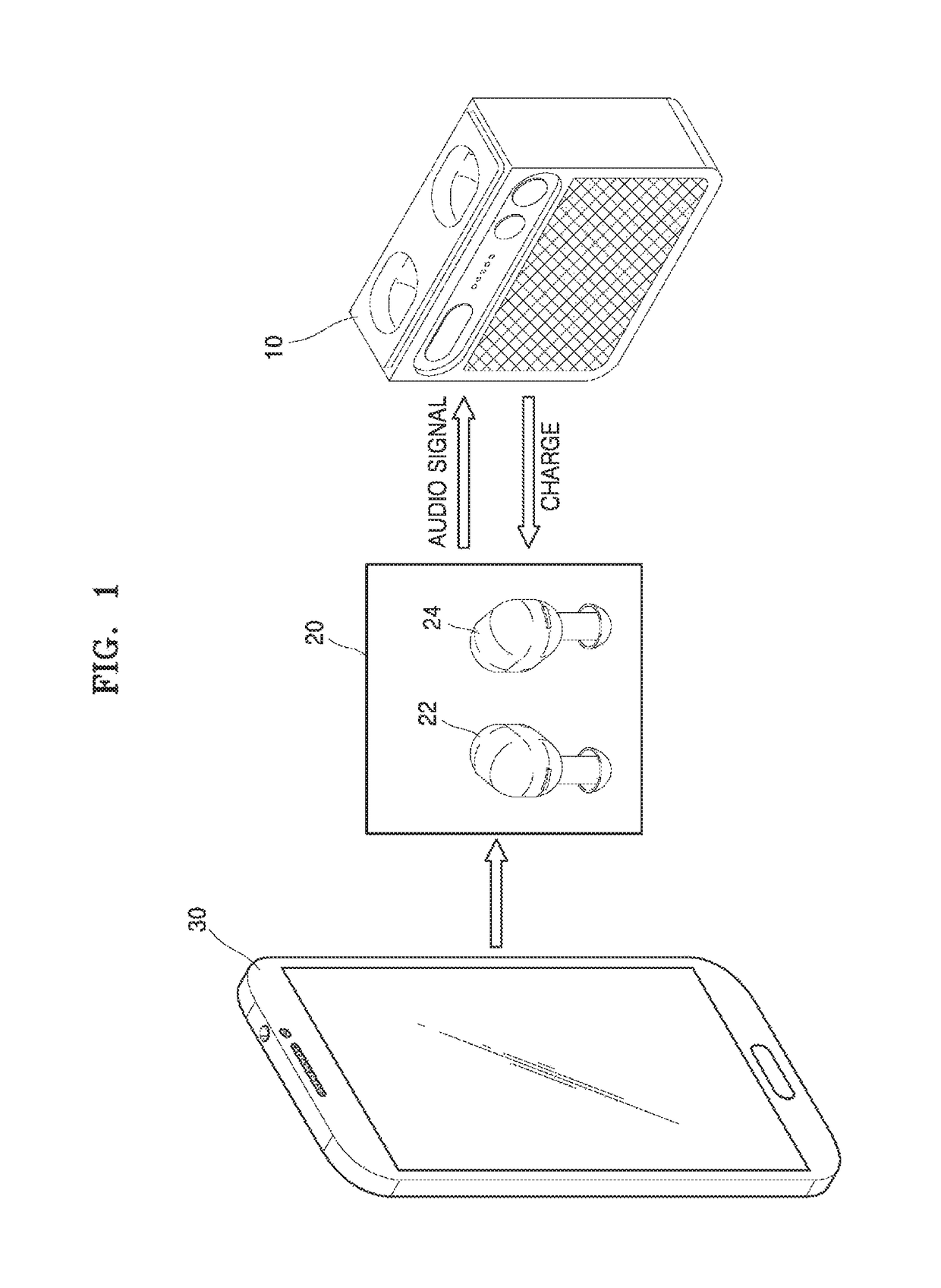 Case including speaker for outputting sound using earphones