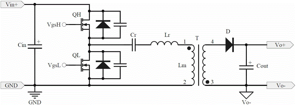 Asymmetric half-bridge flyback converter and driving control method therefor