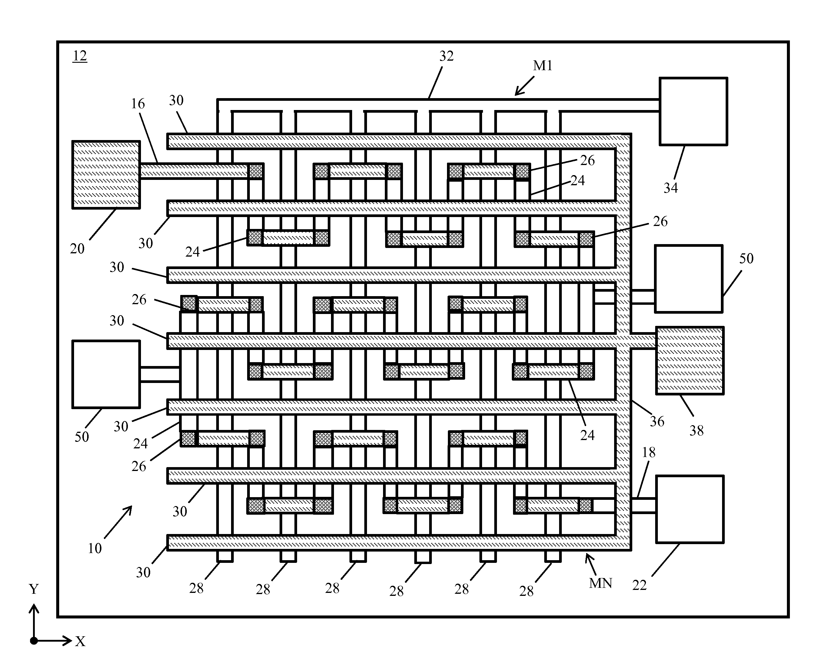 Integrated circuit (IC) test structure with monitor chain and test wires