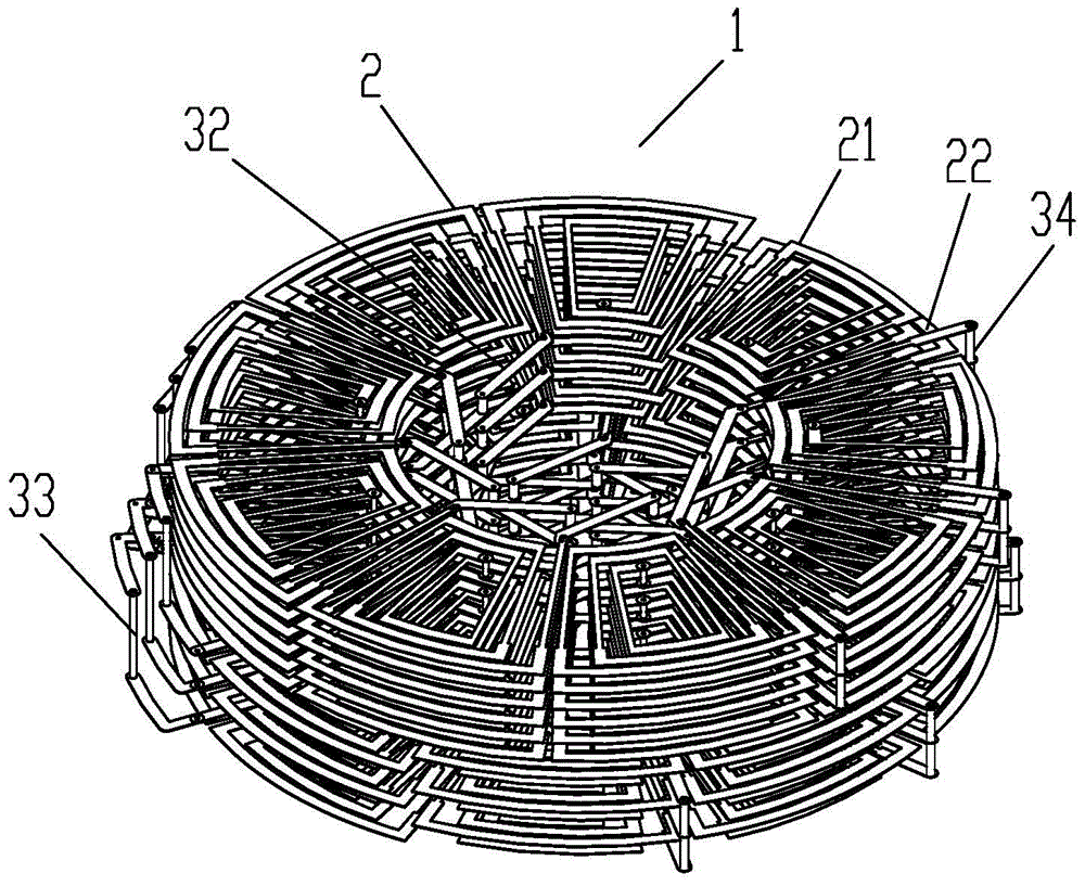 A stator structure with printed circuit board windings