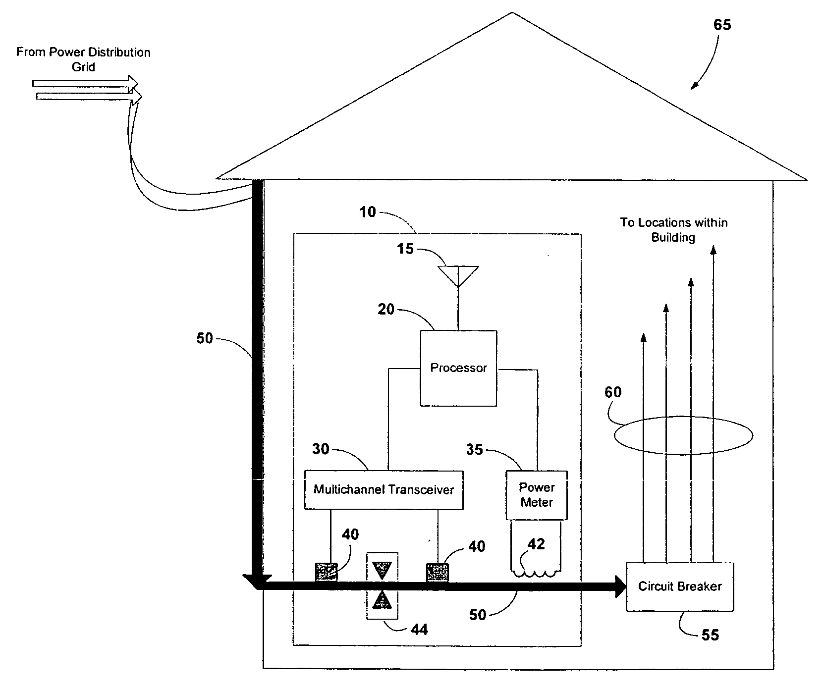 Electrical power metering system