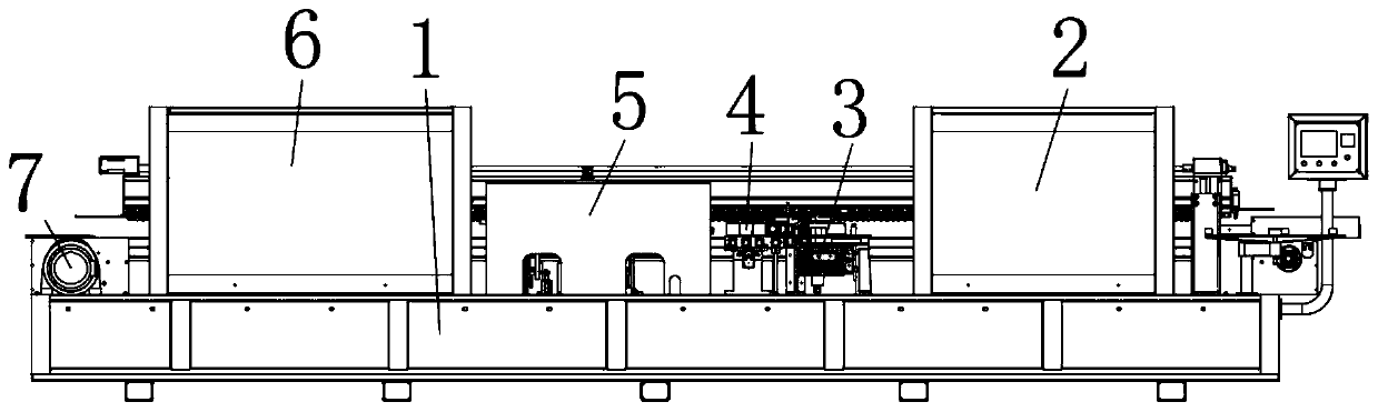 Multi-function one-button switching type unequal double door special-shaped edge sealing machine