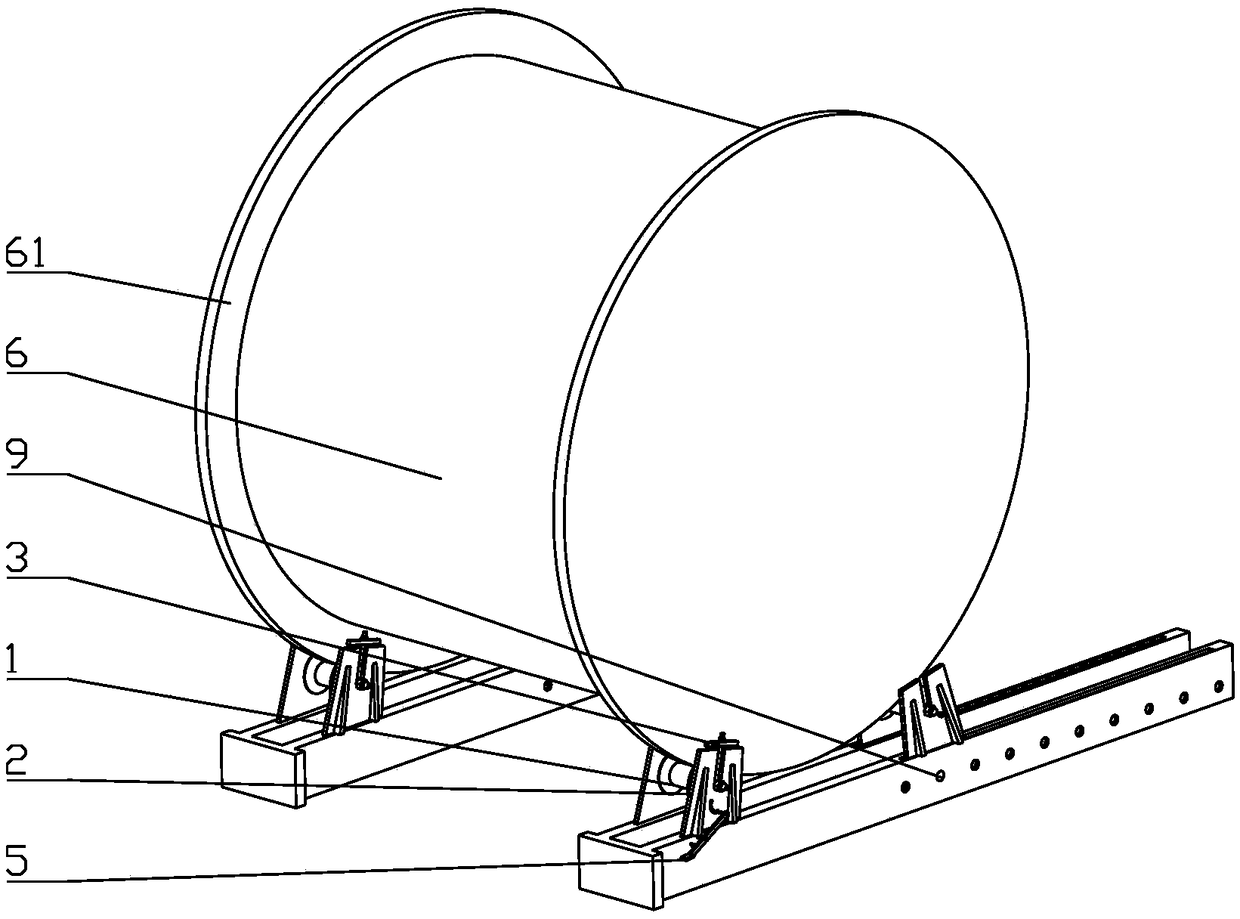 Lifting type wire unwinding device with drum type foot brake