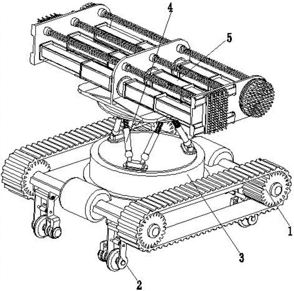 A water conservancy engineering ditch wall scraping robot