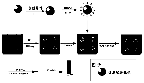 A method for detecting hepatitis B surface antigen by inductively coupled plasma mass spectrometry