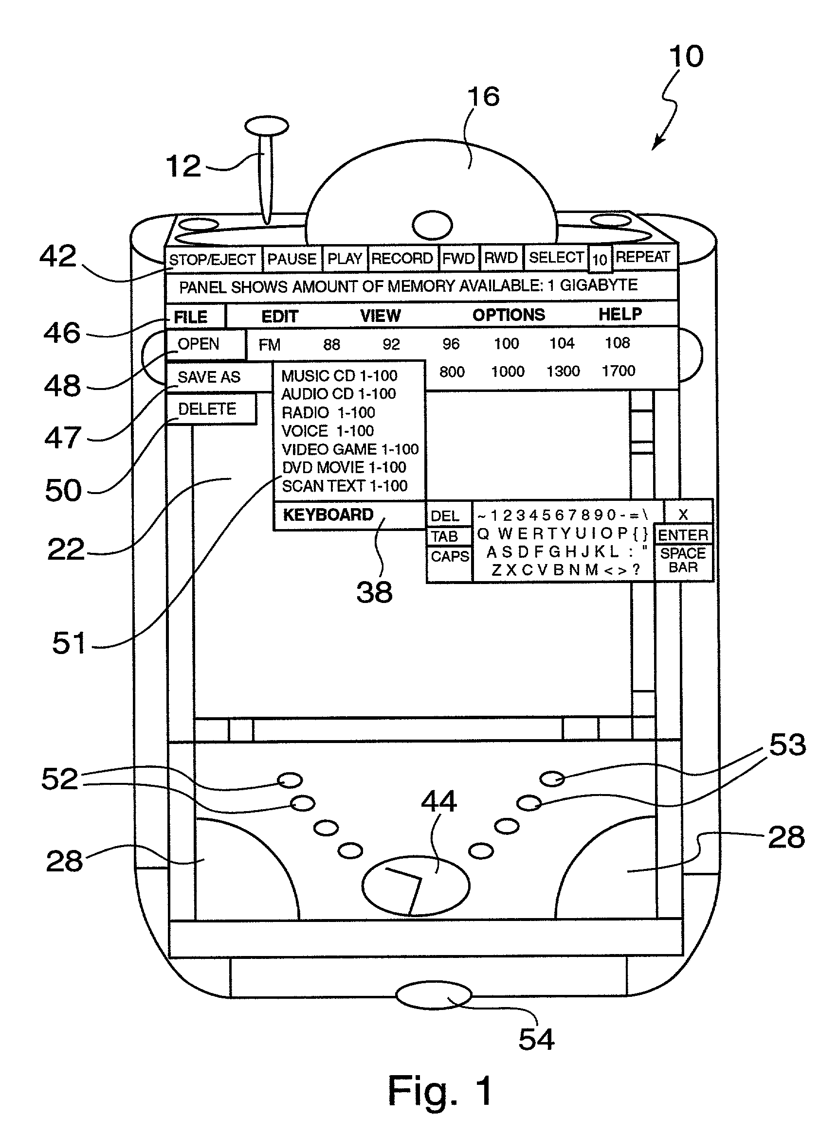 Portable entertainment device