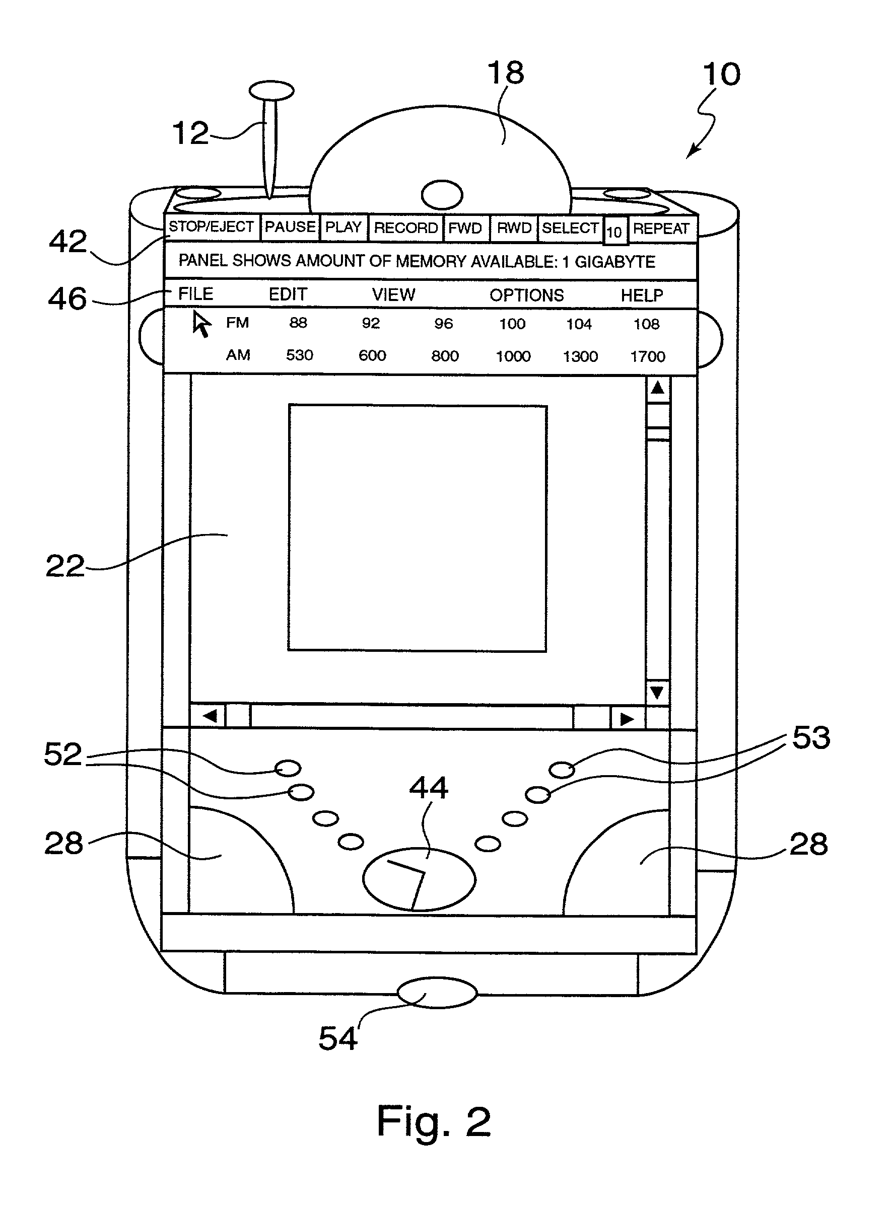 Portable entertainment device