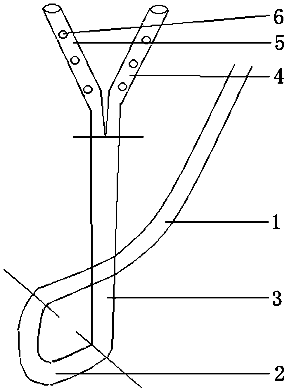 Y-shaped nasal bile drainage tube with loop