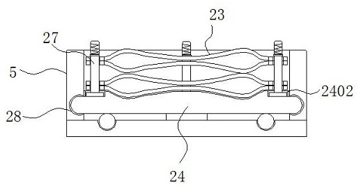 Wave spring assembling device with limiting structure