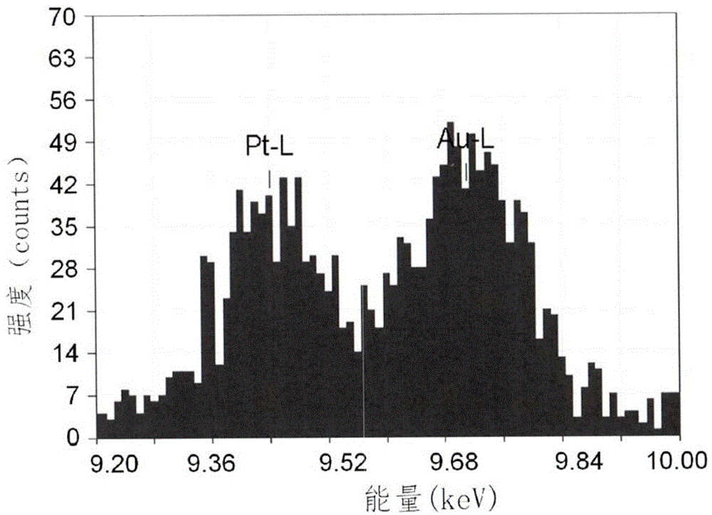 Preparing method of supported type gold-platinum alloy nanocluster material