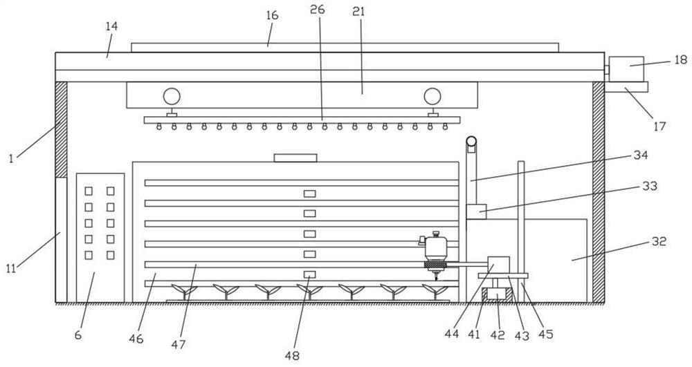 Greenhouse light intensity regulation device based on computer regulation system