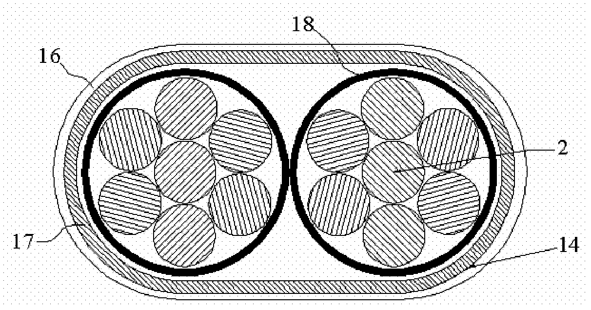 Flat type anti-interference data cable